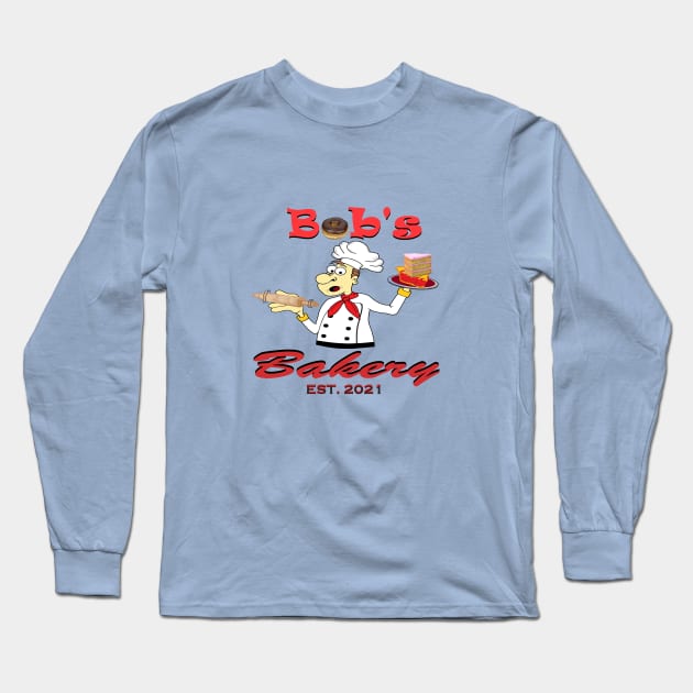 Bob's Bakery Long Sleeve T-Shirt by KJKlassiks